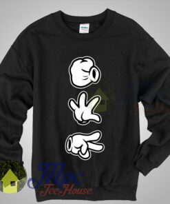 Mickey Hand Scissor Unisex Sweatshirt Mickey Hand Scissor Unisex Sweatshirt