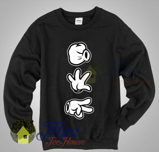 Mickey Hand Scissor Unisex Sweatshirt