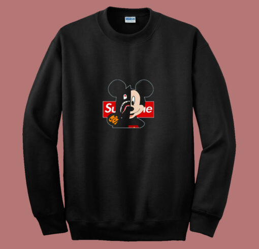 Mickey Mouse Disney Cartoon Camuflage 80s Sweatshirt