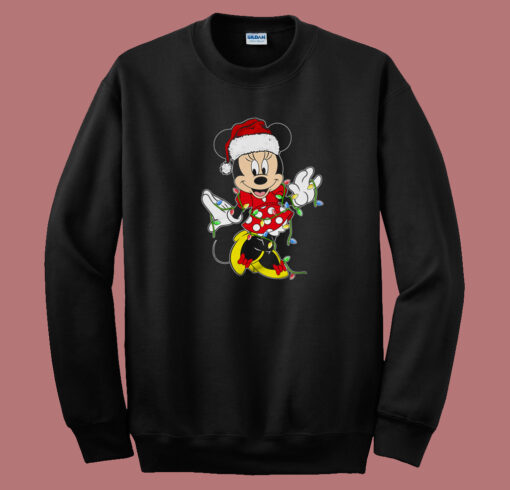 Minnie Disney Santa Claus Light 80s Sweatshirt