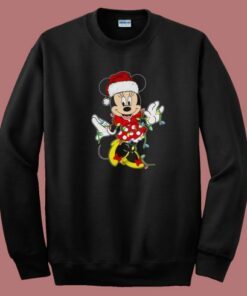 Minnie Disney Santa Claus Light 80s Sweatshirt