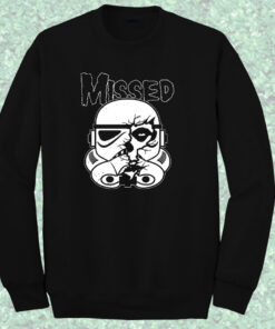 Missed Stormtrooper Helmet Crewneck Sweatshirt Missed Stormtrooper Helmet Crewneck Sweatshirt