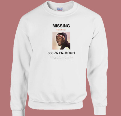 Missing Frank Ocean 80s Sweatshirt