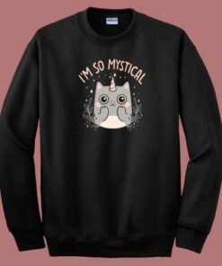Mystical Kitty Funny 80s Sweatshirt