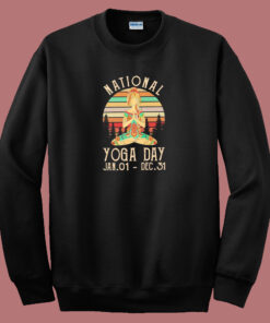 National Yoga Day 80s Sweatshirt National Yoga Day 80s Sweatshirt
