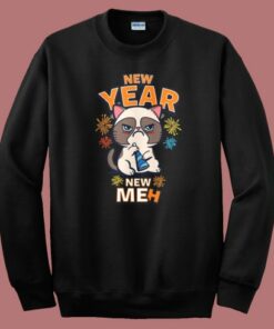 New Year New Meh Funny Cats Sweatshirt