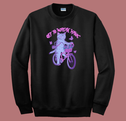 Off To Wreak Havoc Graphic 80s Sweatshirt