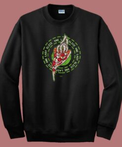 One Last Slice Pizza Skeletons 80s Sweatshirt