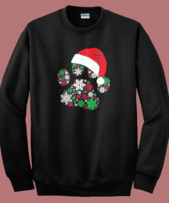 Paw Snowflake Santa Hat Sweatshirt Paw Snowflake Santa Hat Sweatshirt