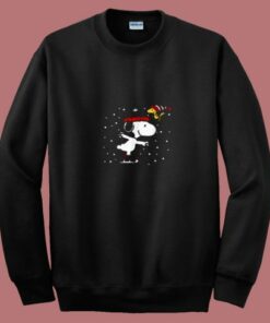 Peanuts Snoopy And Woodstock Skate Holiday 80s Sweatshirt