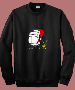 Peanuts Snoopy Woodstock Antlers Santa 80s Sweatshirt Peanuts Snoopy Woodstock Antlers Santa 80s Sweatshirt