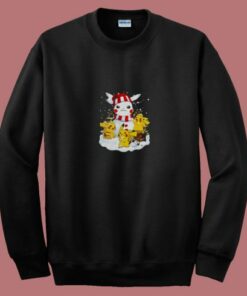 Pikachu Snowman Christmas Holiday 80s Sweatshirt Pikachu Snowman Christmas Holiday 80s Sweatshirt