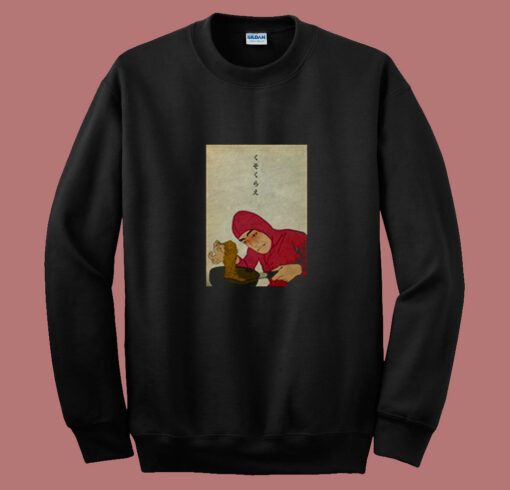 Pink Guy Cuisine Des Ramen 80s Sweatshirt