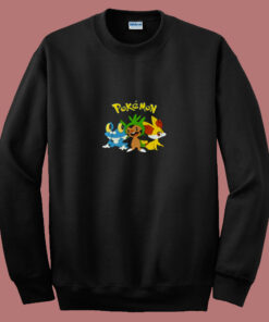 Pokemon Fennekin Chespin Froakie 80s Sweatshirt Pokemon Fennekin Chespin Froakie 80s Sweatshirt