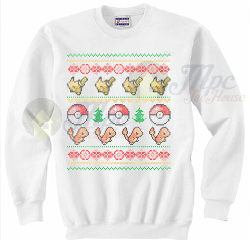 Pokemon Pokeball Pikachu Christmas Sweater