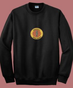 Protect Your Energy White Sage 80s Sweatshirt Protect Your Energy White Sage 80s Sweatshirt