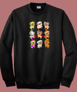 Pug Happy Halloween 80s Sweatshirt Pug Happy Halloween 80s Sweatshirt