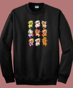 Pug Happy Halloween 80s Sweatshirt Pug Happy Halloween 80s Sweatshirt