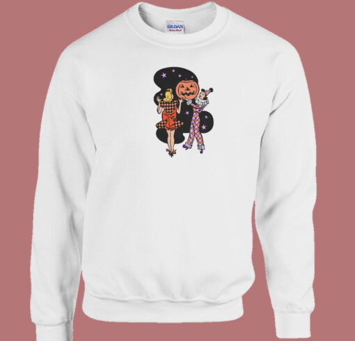 Pumpkin Sircus In Halloween 80s Sweatshirt