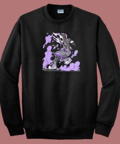 Purple Energy Anime 80s Sweatshirt Purple Energy Anime 80s Sweatshirt