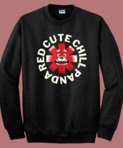 Red Cute Chill Panda Sweatshirt On Sale