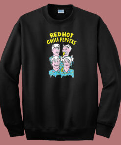 Red Hot Chili Peppers Illustrated Faces 80s Sweatshirt Red Hot Chili Peppers Illustrated Faces 80s Sweatshirt