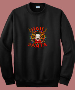 Reindeer With Pentagram And Christmas Lights 80s Sweatshirt Reindeer With Pentagram And Christmas Lights 80s Sweatshirt