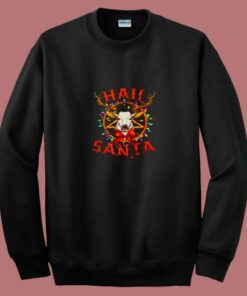 Reindeer With Pentagram And Christmas Lights 80s Sweatshirt Reindeer With Pentagram And Christmas Lights 80s Sweatshirt