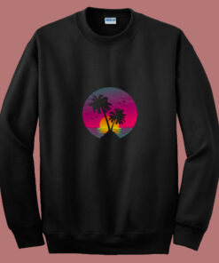 Retro 80s Aesthetic Sunset In A Circle 80s Sweatshirt Retro 80s Aesthetic Sunset In A Circle 80s Sweatshirt