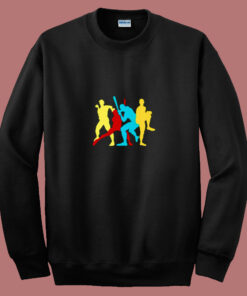 Retro Baseball Poses 80s Sweatshirt Retro Baseball Poses 80s Sweatshirt