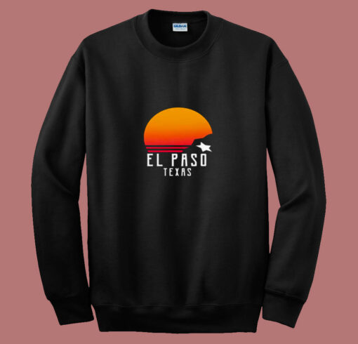 Retro El Paso Texas Sunset 80s Sweatshirt