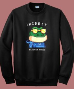 Ribbit Bitcoin Frogs Funny Sweatshirt Ribbit Bitcoin Frogs Funny Sweatshirt