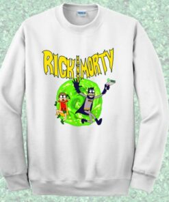 Rick Morty Batman Style Crewneck Sweatshirt 4