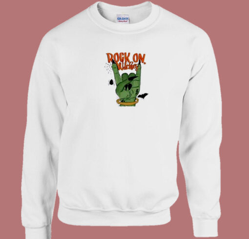 Rock On Witches Meme 80s Sweatshirt