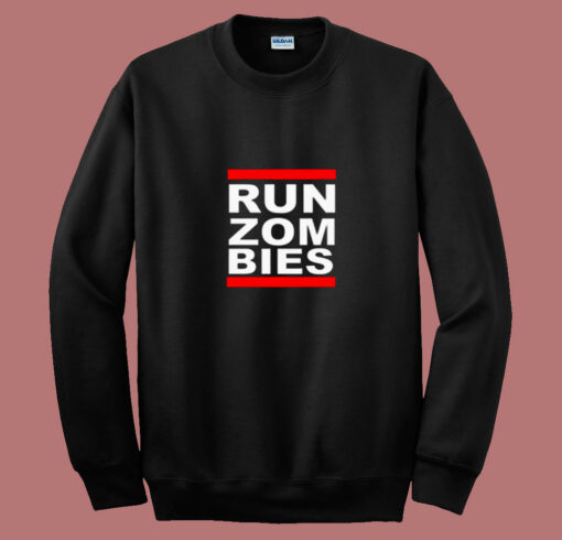 Run Zombies Retro 80s Sweatshirt