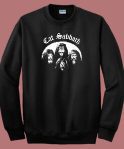 Sabbath Cat Funny 80s Sweatshirt Sabbath Cat Funny 80s Sweatshirt