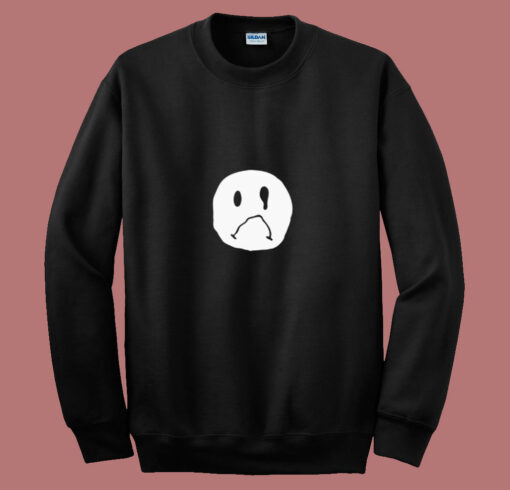 Sad Face Emoji Meme 80s Sweatshirt