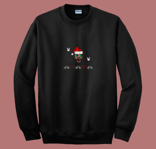 Santa Bad Bunny Merry Christmas 80s Sweatshirt