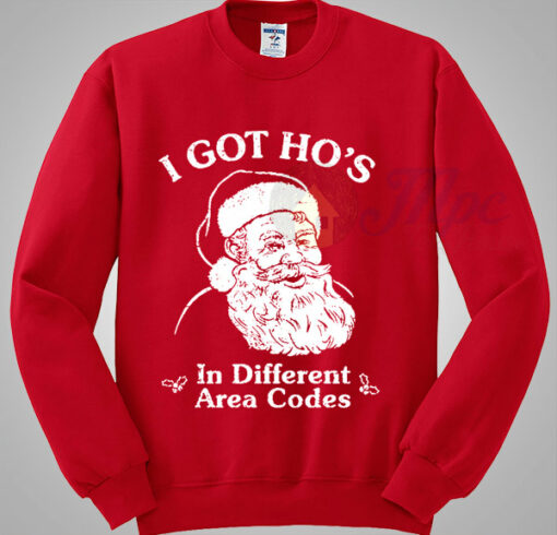 Santa Claus Got Different Area Codes Christmas Sweater