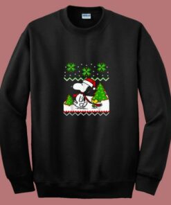 Santa Peanuts Snoopy And Woodstock 80s Sweatshirt Santa Peanuts Snoopy And Woodstock 80s Sweatshirt