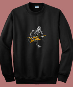 Sasquatch Playing Guitar 80s Sweatshirt Sasquatch Playing Guitar 80s Sweatshirt