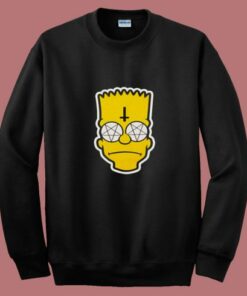 Satanic Bart Simpson 80s Sweatshirt 1 Satanic Bart Simpson 80s Sweatshirt 2