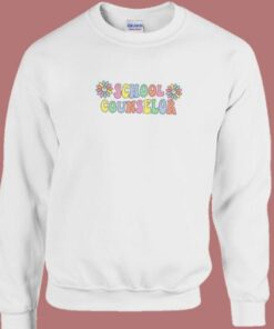 School Counselor Flower 80s Sweatshirt 2