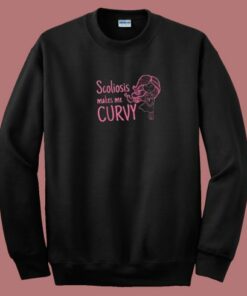 Scoliosis Makes Me Curvy 80s Sweatshirt 2
