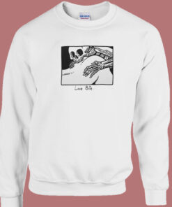 Skeleton Love Bite 80s Sweatshirt 1