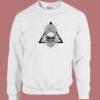 Skull Flower Day Of The Dead 80s Sweatshirt