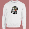 Skull Halloween Is A State Of Mind 80s Sweatshirt
