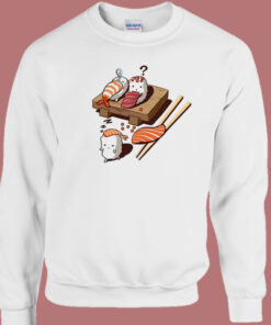 Sleepwalking Sushi Funny 80s Sweatshirt 1