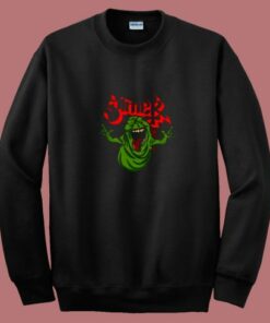 Slimer Ghostbusters Heavy Metal Parody 80s Sweatshirt