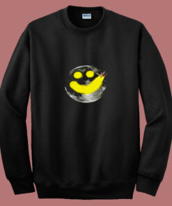 Smiley Face Happy Moon 80s Sweatshirt